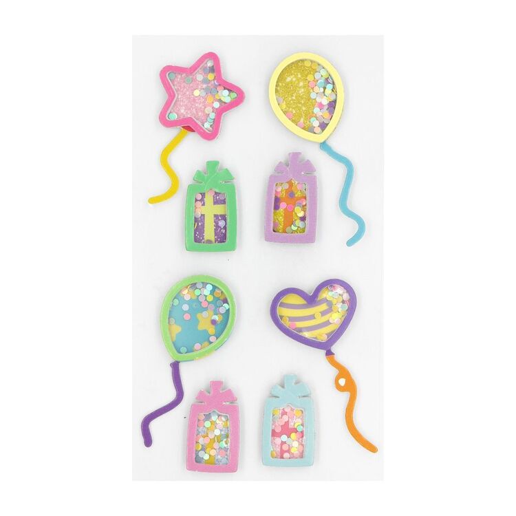 Latest Addition Sticker Francheville Balloon Shaker Sticker 8 Pack Multicoloured | Spotlight ...