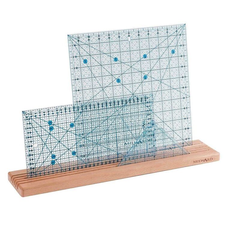 Slot Master Ruler Milward Large Beech Wood 5 Slot Ruler Rack Brown | Spotlight Australia