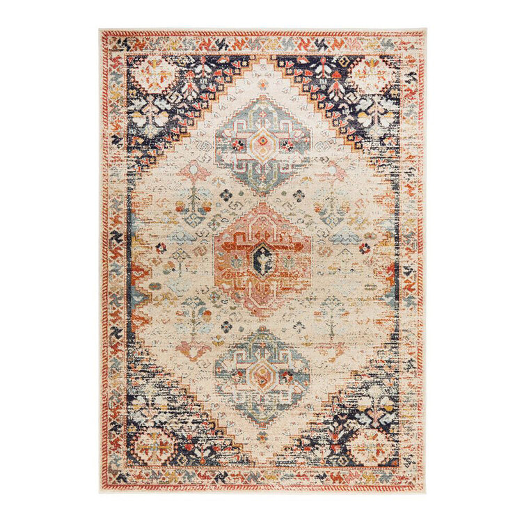 Aztec Rug Neutral Color Rug Culture Vintage Aztec Rug #4 Beige & Multicoloured 290 x 200 cm ...