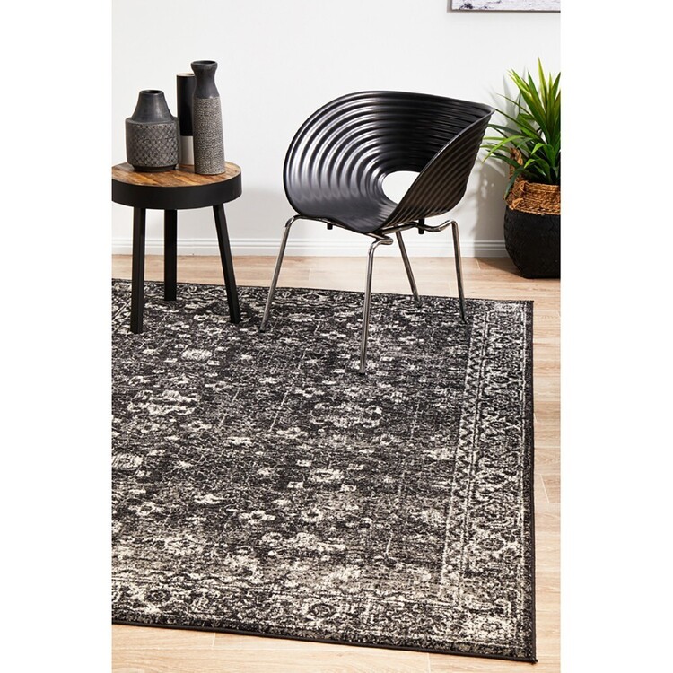 Transitional Rug Australia Rug Culture Estella Transitional Rug Charcoal | Spotlight Australia