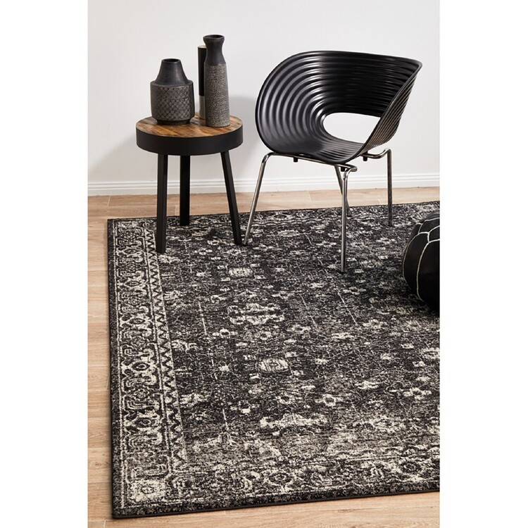 Transitional Rug Australia Rug Culture Estella Transitional Rug Charcoal | Spotlight Australia