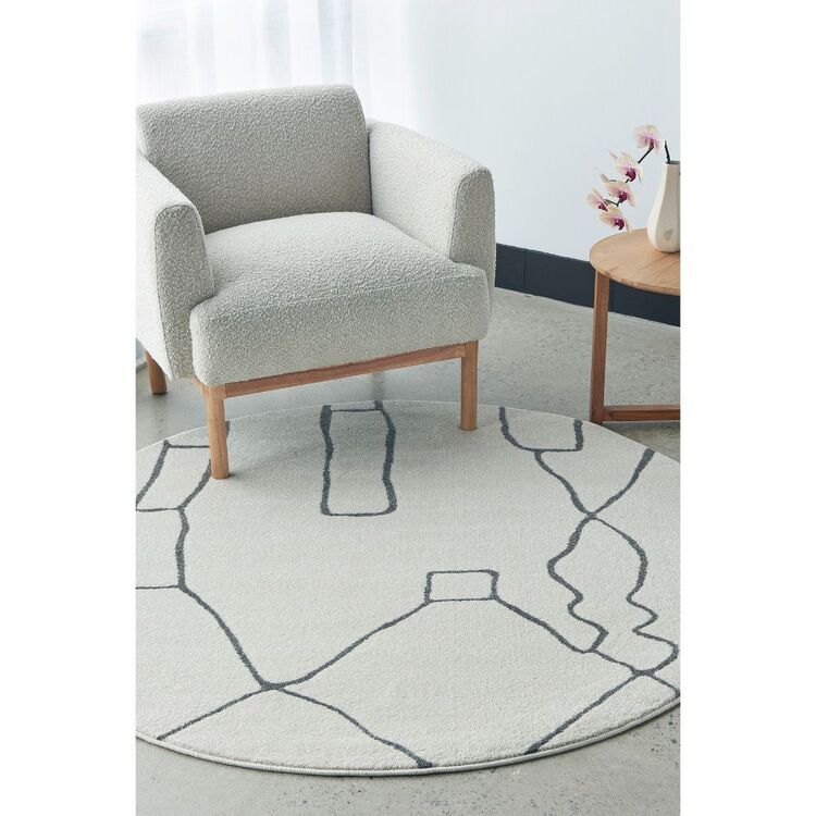 Off White Rug Roumd Rug Culture Paradise Amy Round Rug Off White | Spotlight Australia