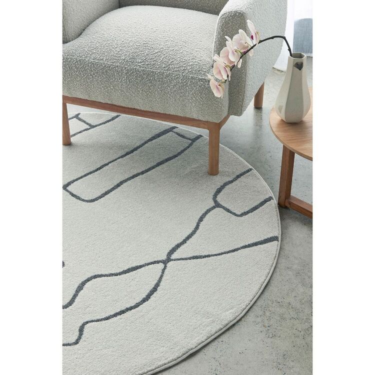 Off White Rug Roumd Rug Culture Paradise Amy Round Rug Off White | Spotlight Australia