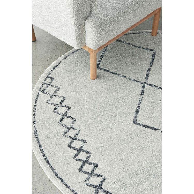 Off White Rug Roumd Rug Culture Paradise Kylie Round Rug Off White | Spotlight Australia
