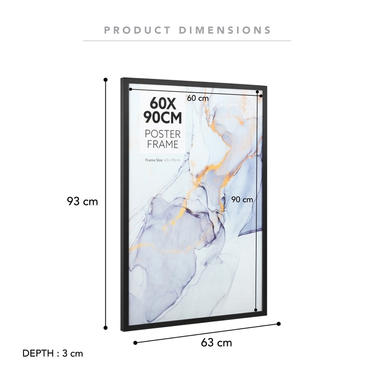 60 X 90 Cm Poster Frames 2 Pack Black 60-x-90-cm-poster-frames-2-pack-black