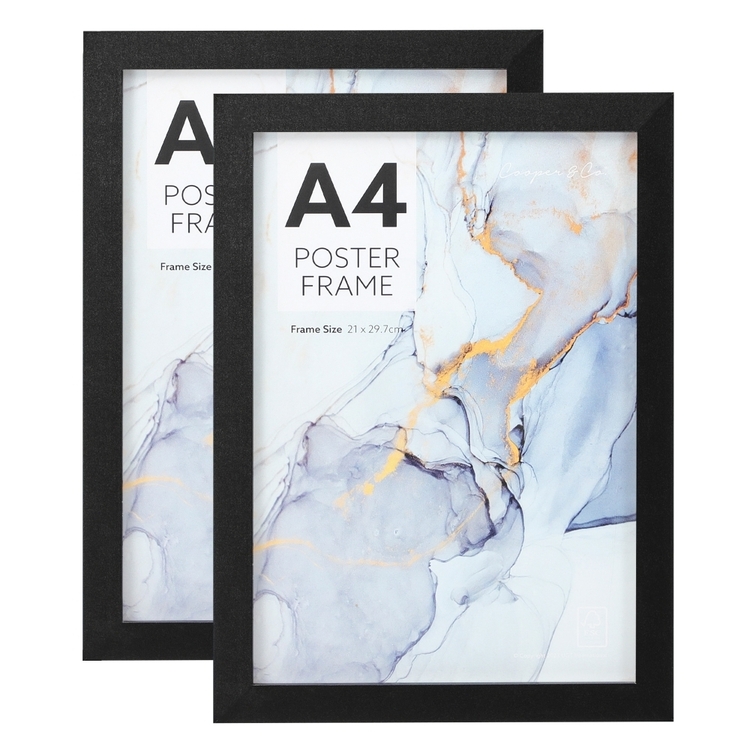 Poster Making Frame A4 Poster Frames 2 Pack Black | Spotlight Australia