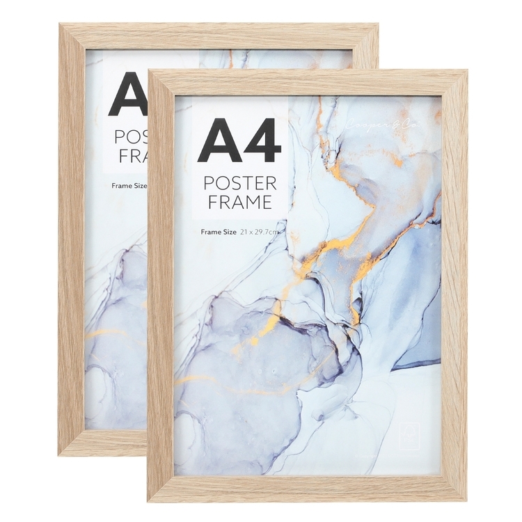 Cooper Co A4 Poster Frames 2 Pack Oak cooper-co-a4-poster-frames-2-pack-oak