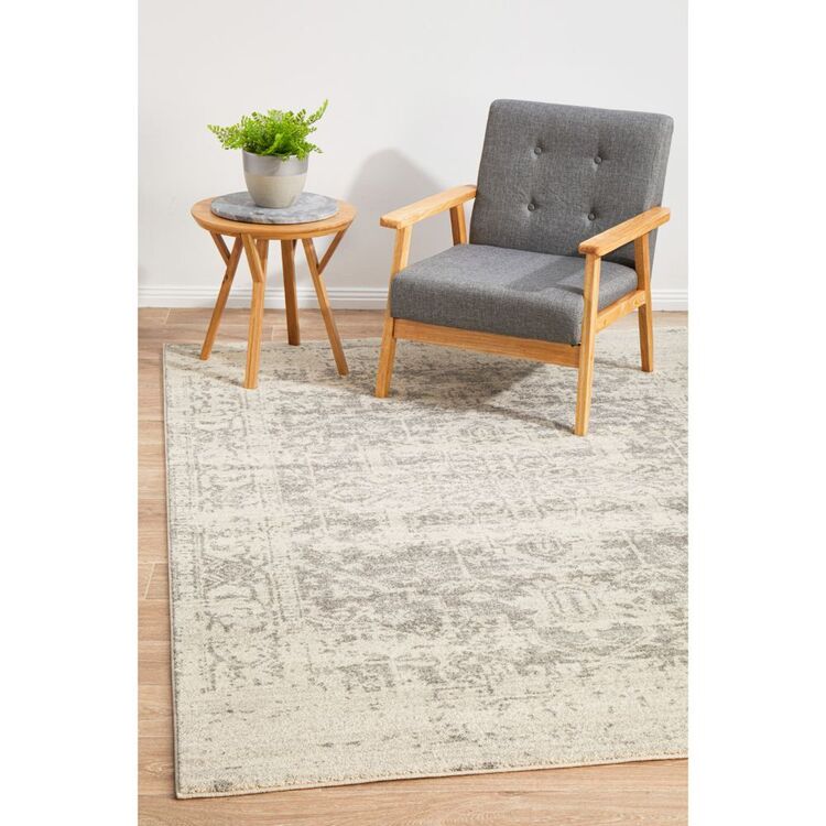 Rug Culture Evoke 253 Rectangle Rug White & Silver