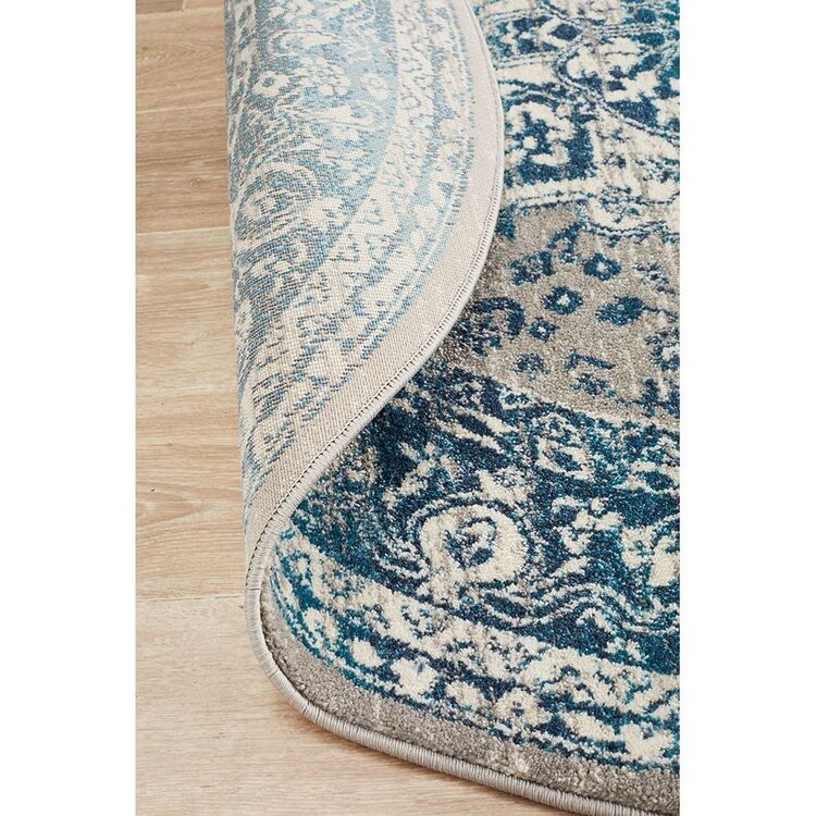 Spotlight Blue Rug Rug Culture Babylon 207 Round Rug Blue | Spotlight Australia