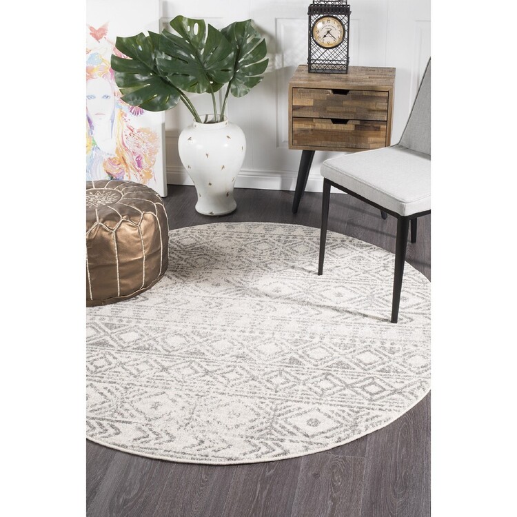 Off White Rug Roumd Rug Culture Oasis 456 Round Rug Off White | Spotlight Australia