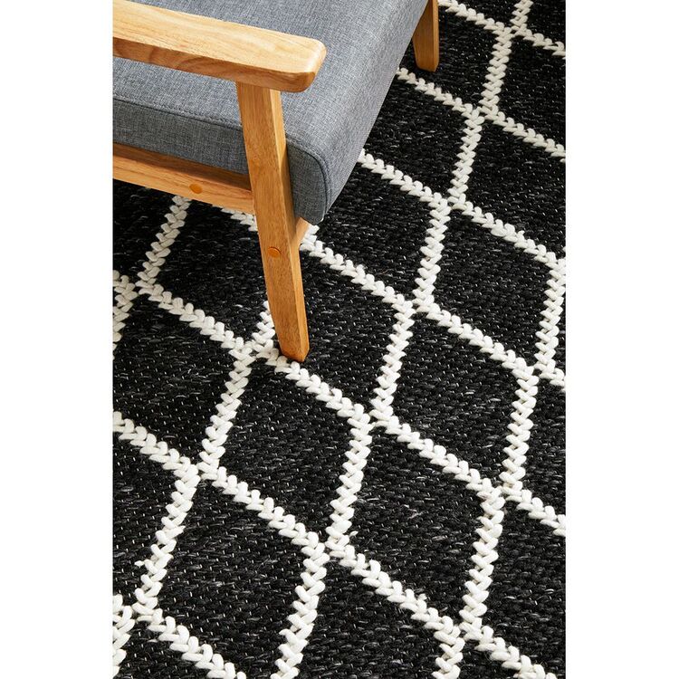 Spotlight Rug Mesh Rug Culture Huxley Rug Black | Spotlight Australia