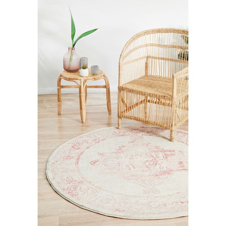 Rug Culture Avenue 702 Rose Round Rug Rose