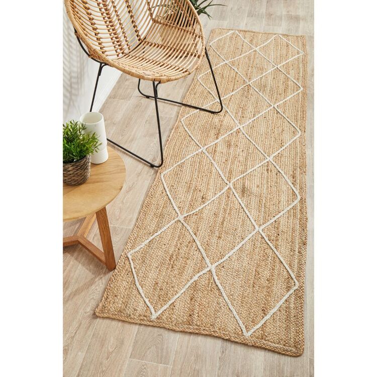 Rug Culture Nosa 222 Hall Runner Natural Jute