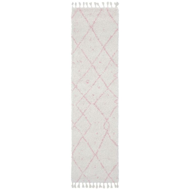 Rug Culture Saffron 44 Hall Runner Rug Pink