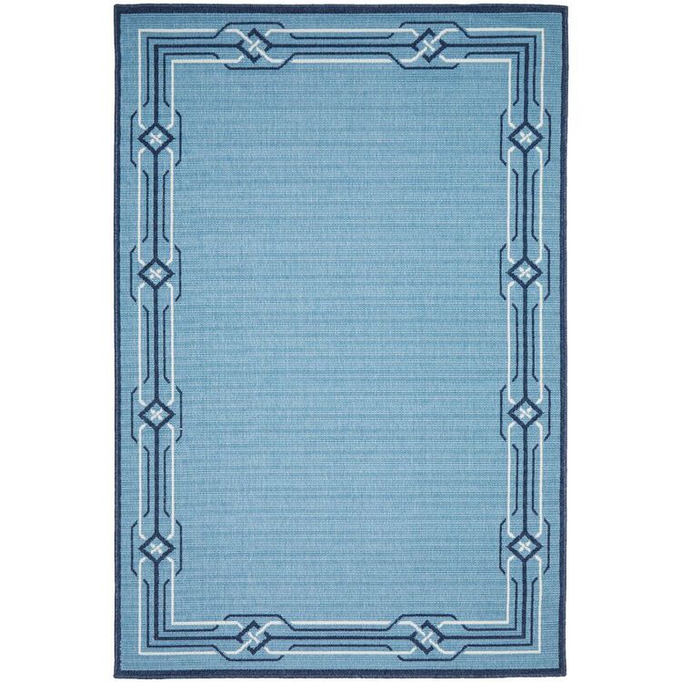 Spotlight Blue Rug Rug Culture Seaside 6666 Indoor Outdoor Rug Blue | Spotlight Australia