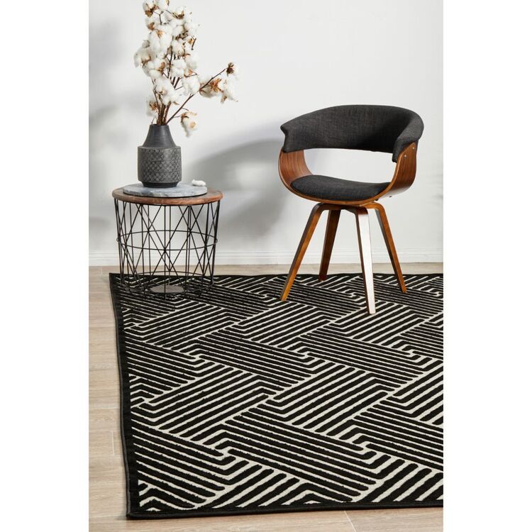 Rug Culture York Rug Black | Spotlight Australia