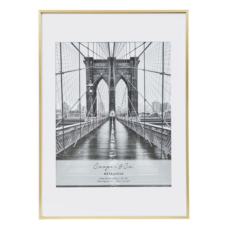 Premium Rectangle Metallicus Photo Frame Gold