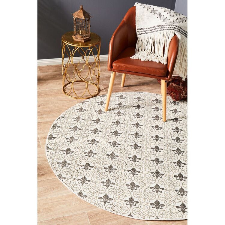 Rug Culture Lunar 421 Printed Rug Grey