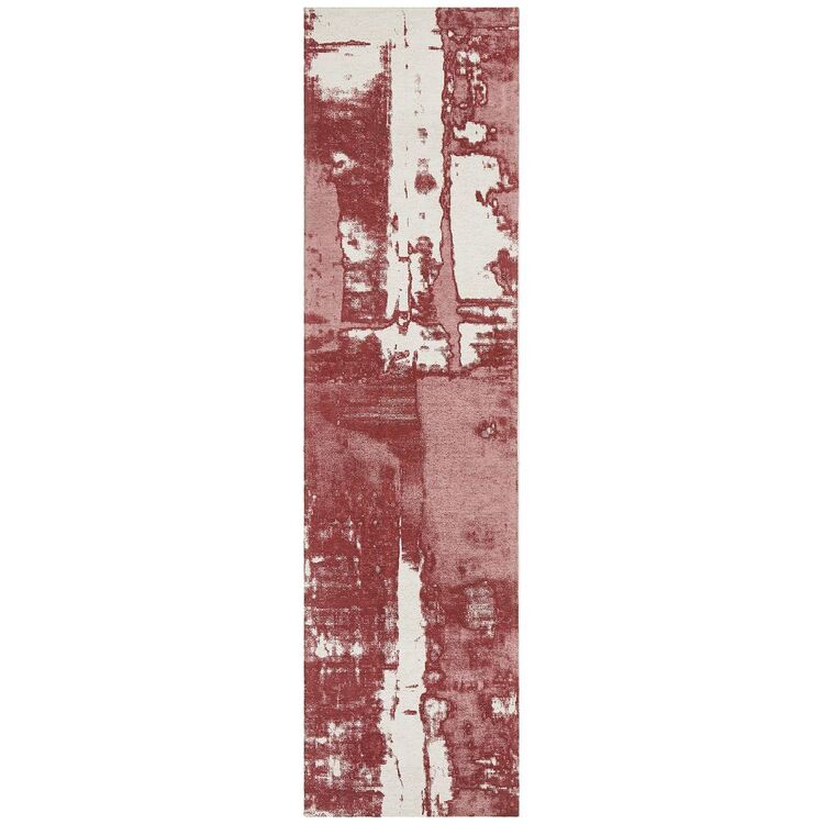 Rug Culture Magnolia 11 Hall Runner Rug Pink 500 x 80 cm