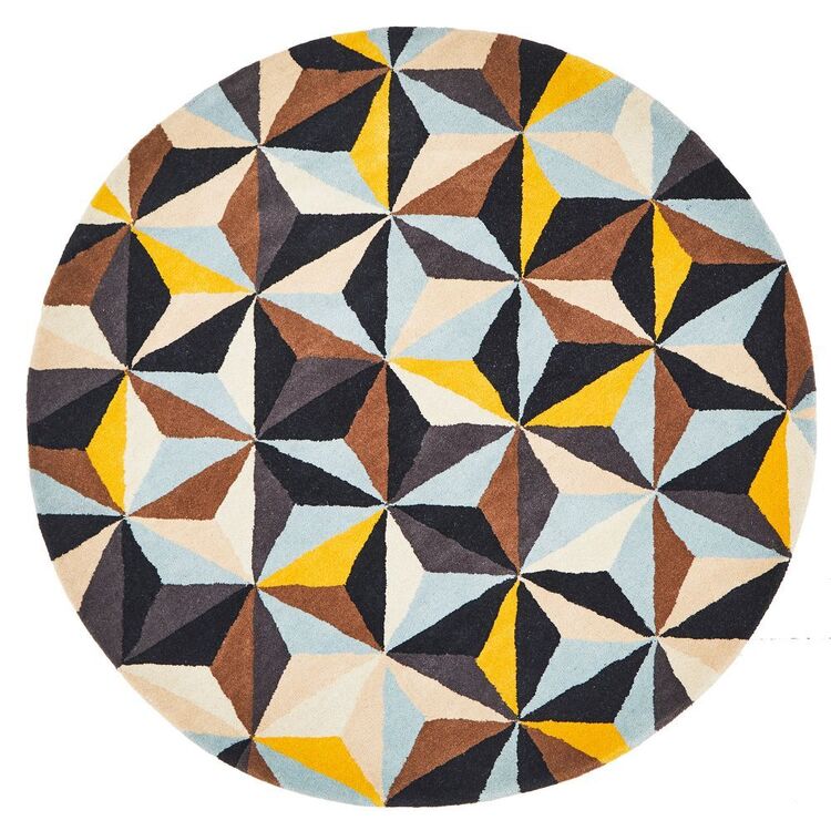 Rug Culture Matrix 900 Round Rug Multicoloured
