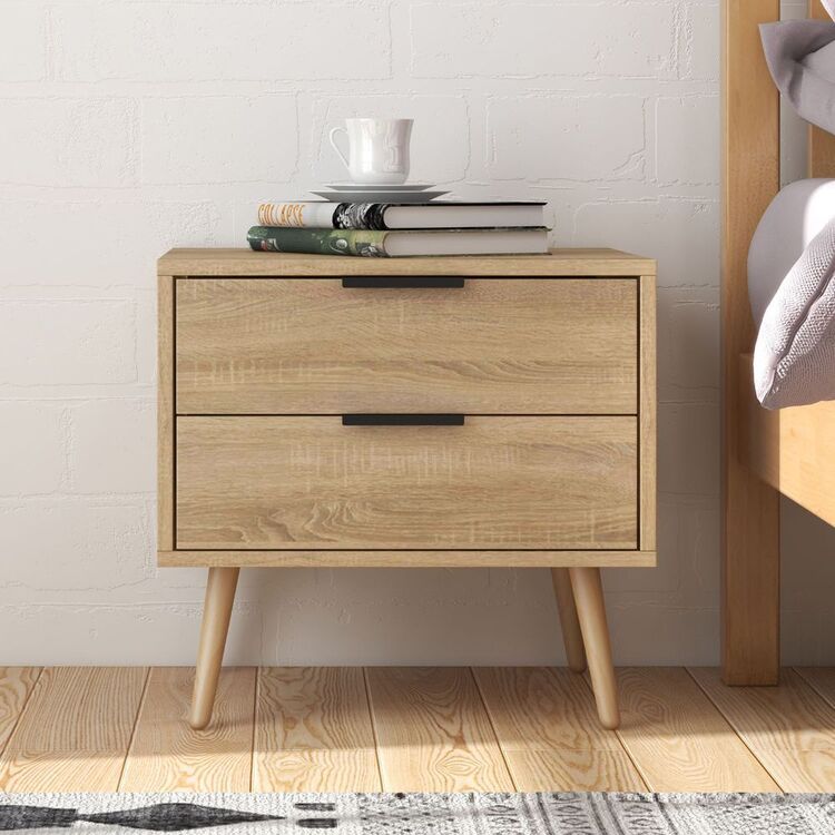 Milano Decor Paddington Bedside Table Light Brown