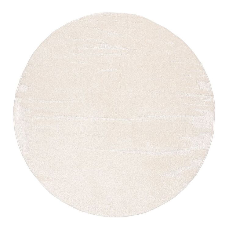 Textured Neutral Round Rug Loopsie Kallo Textured Round Rug Cream | Spotlight Australia