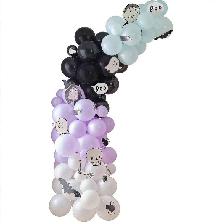 Ginger Ray Boo Crew Halloween Balloon Arch Kit Multicoloured