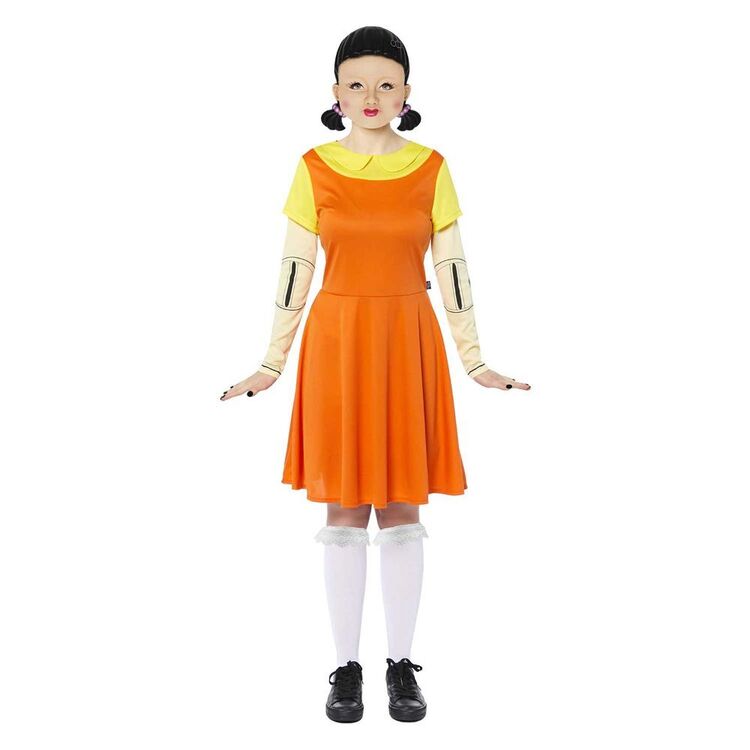 squid games orange dress Squid Game Doll Challenges Dress
