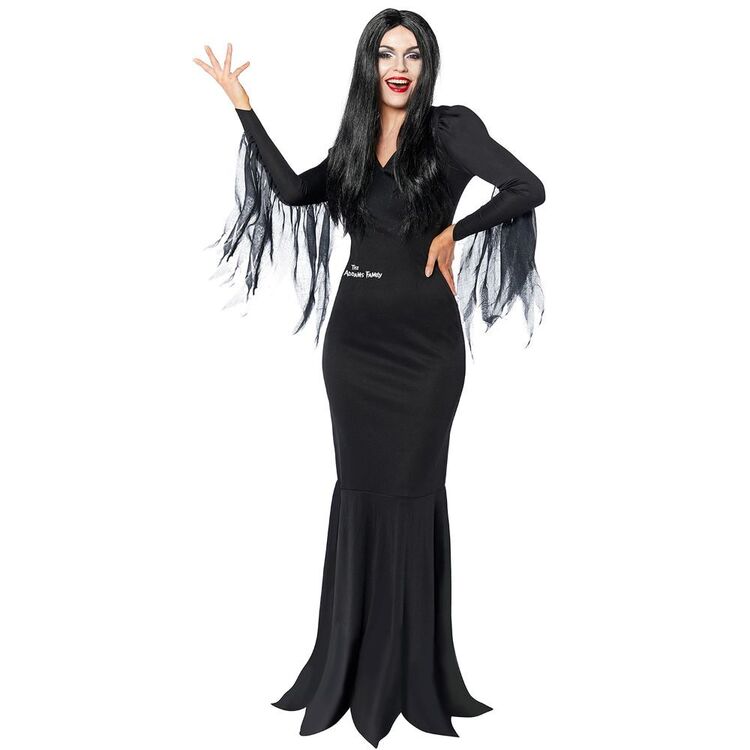 addams family morticia dress Women's Costume and she runs her house (for all of its strangeness) very well Robe Sexy Hooded Costume