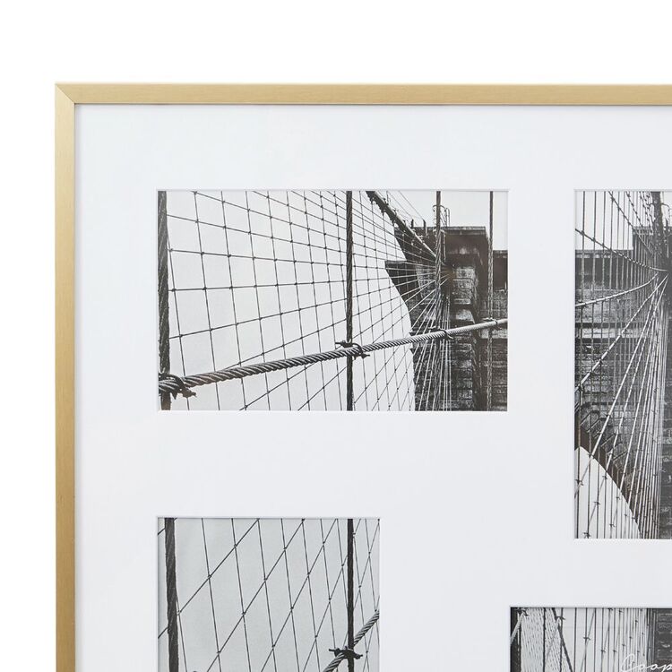 9 Slot Photo Frame Gold
