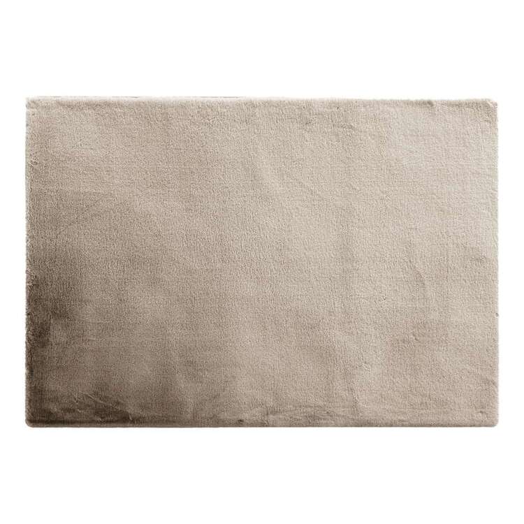 Biege Fur Rug KOO Bambi Faux Fur Rug Beige 230 x 160 cm | Spotlight Australia