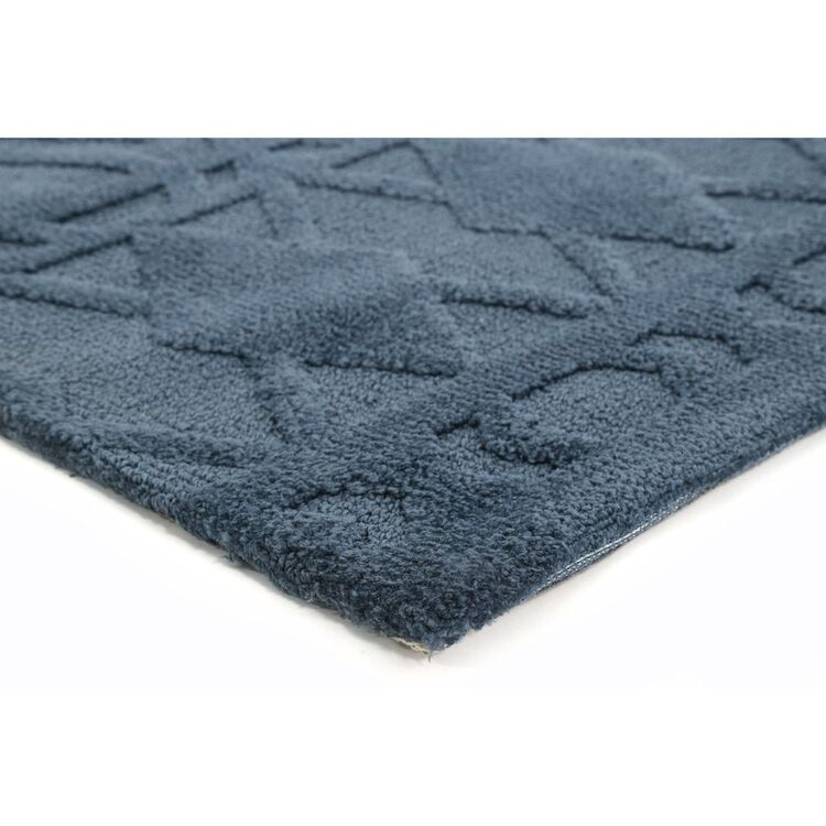 Spotlight Blue Rug KOO Byron Diamond Rug Blue | Spotlight Australia