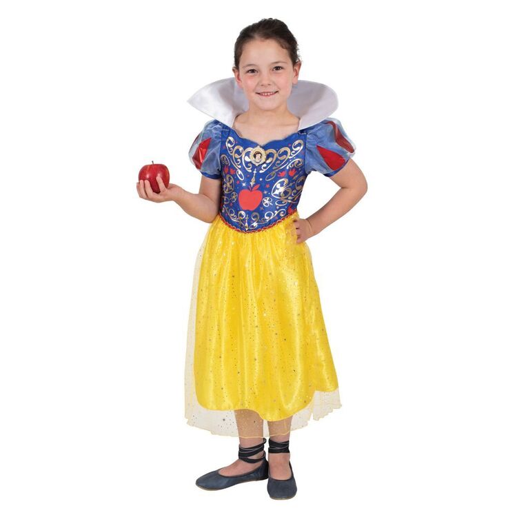Disney Snow White Deluxe Sparkle Girls Costume Multicoloured