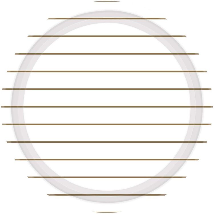 Stripes Round Paper Plates Gold