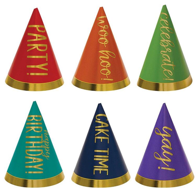 Birthday Hats Haconba 60 Pieces Paper Cone Party Hats Colorful