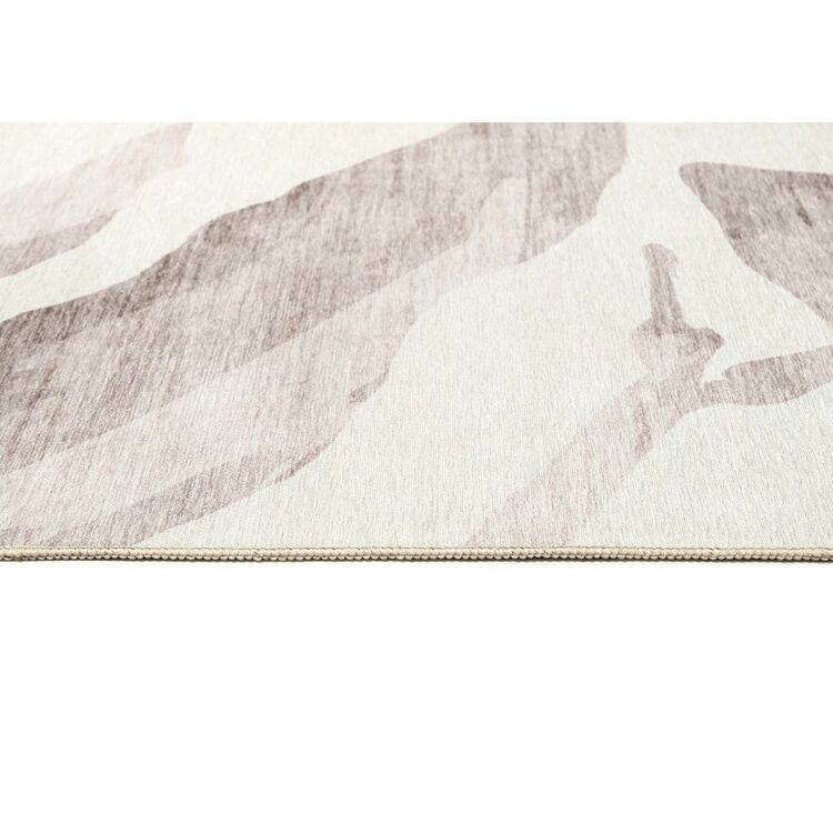 Shadow Botanical Rugs Loopsie Bainbridge Leaf Shadow Indoor/Outdoor Washable Rug Cream ...