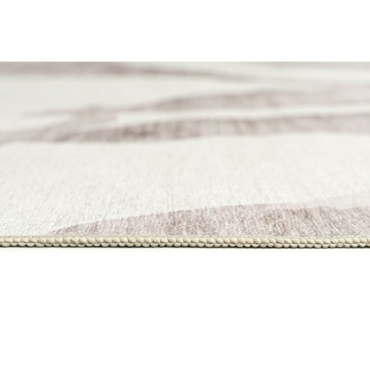 Shadow Botanical Rugs Loopsie Bainbridge Leaf Shadow Indoor/Outdoor Washable Rug Cream ...