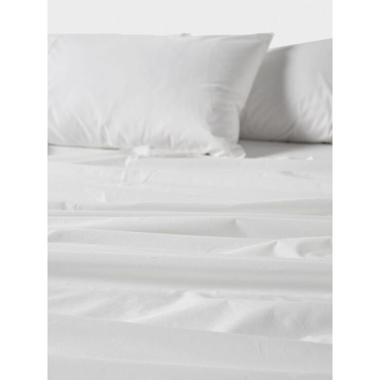Linen House 1000 Thread Count Cotton Sateen Sheet Set White | Spotlight ...