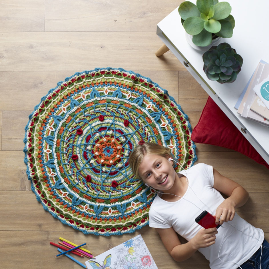 Pure Wool 8Ply Mandala Rug Project | Spotlight New Zealand
