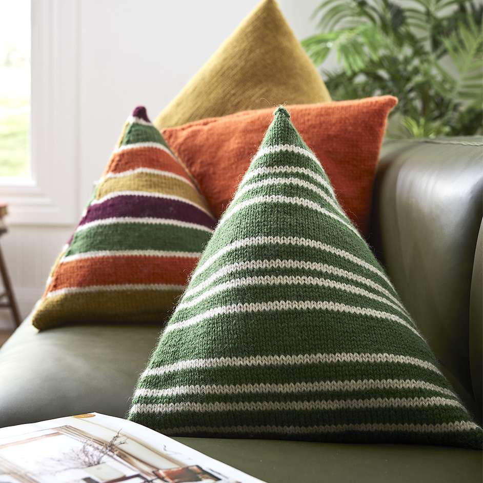 Pure Wool Entwine 8Ply Triangle Cushions Project | Spotlight Australia