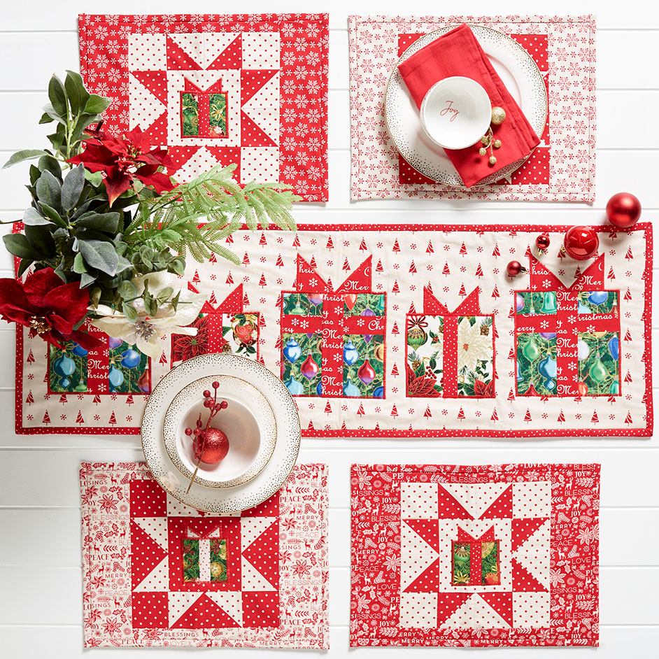 Quilted Christmas Runner & Placemats Project