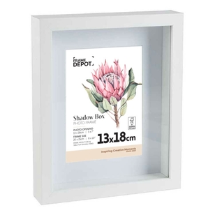 Frame Depot 20 x 25cm Shadow Box Photo Frame White