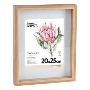 Frame Depot Shadow Box Photo Frame 20 x 25 cm Natural 20 x 25 cm