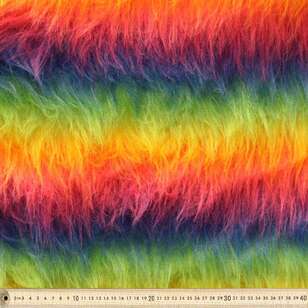 Whispy Rainbow 148 cm Faux Fur Fabric Rainbow 148 cm