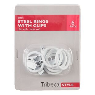White Spring Clips Tribeca Spring Clip With Ring White