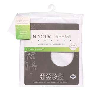 In Your Dreams Bamboo Pillow Protector White Standard