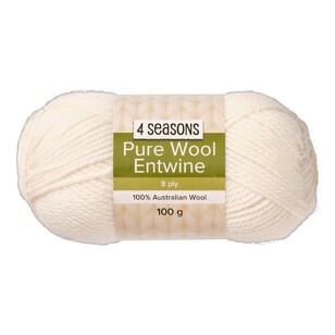 4 Seasons Pure Wool Entwine 8 Ply Yarn 100 g Cream 100 g