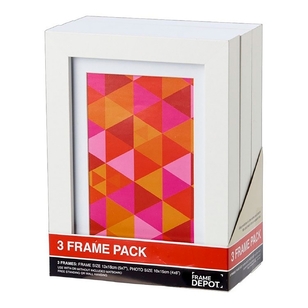 Frame Depot 13 x 18 cm Triple Frame Pack White 13 x 18 cm