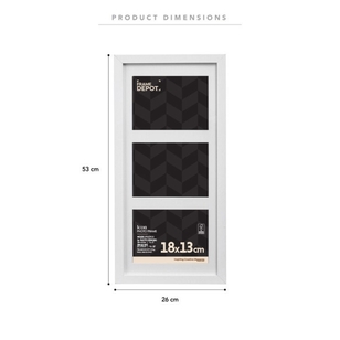 Unigift Core 3-In-1 Frame White 13 x 18 cm