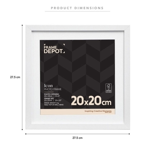 Frame Depot Icon 20 x 20 cm Frame White 20 x 20 cm